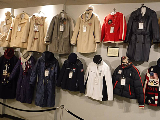 A rarely seen display of Winter Olympics parade uniforms