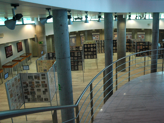 Philatelic exhibition on lower level