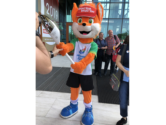Lesik, mascot of the 2019 Euro Games in Minsk